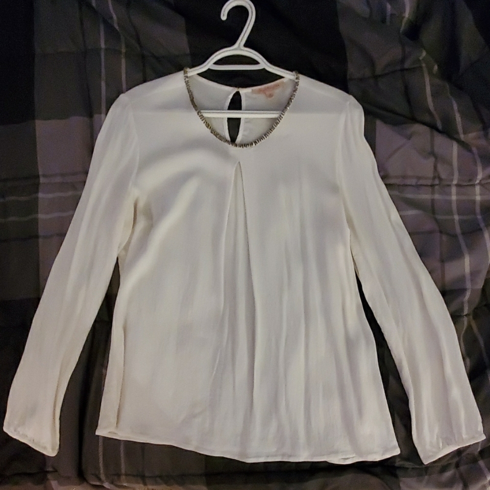 Gibson and Latimer Sz M white blouse